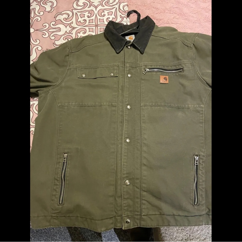 Carhartt Jacket J285 ARG Multi-Pocket Sandstone Jacket Quilt Lined Mens sz 2X